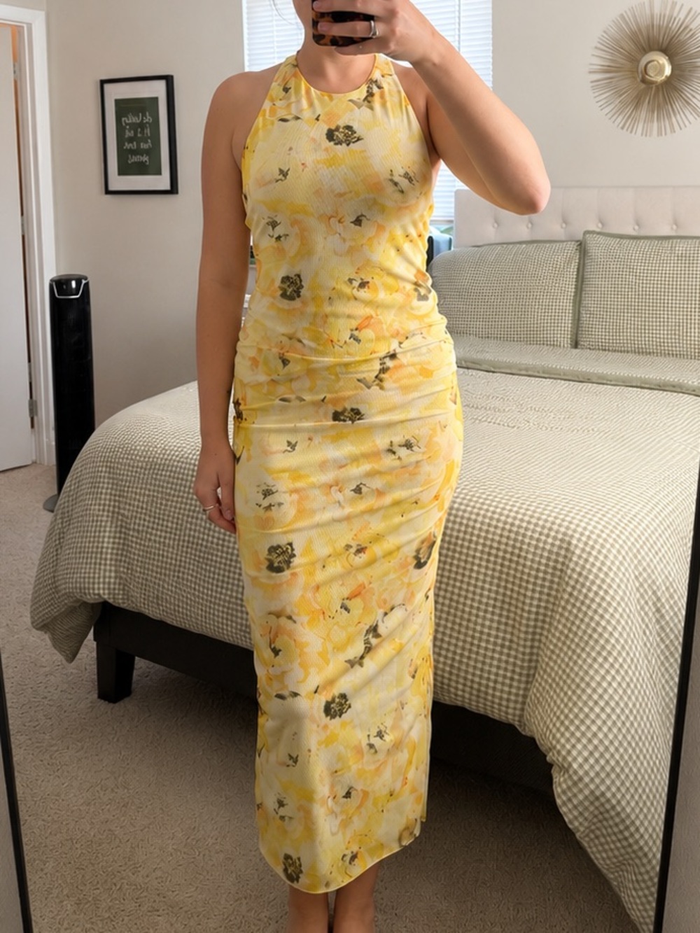 Zara Yellow Floral Maxi Dress